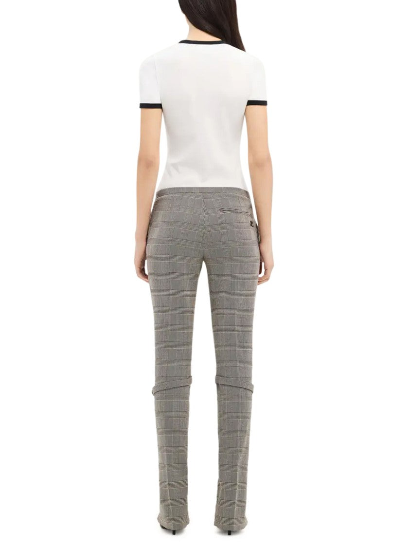 Courrèges Contrast Trim T-Shirt With Round Neckline