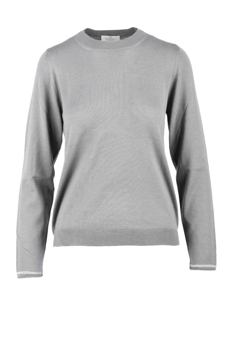 Panicale Under Jacket Sweater Wool Silk - Grey