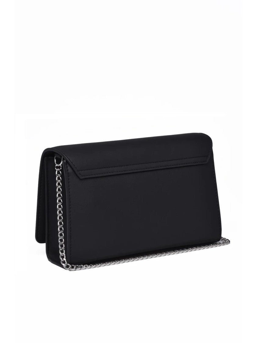 Love Moschino Black Polyurethane Matte Shoulder Bag