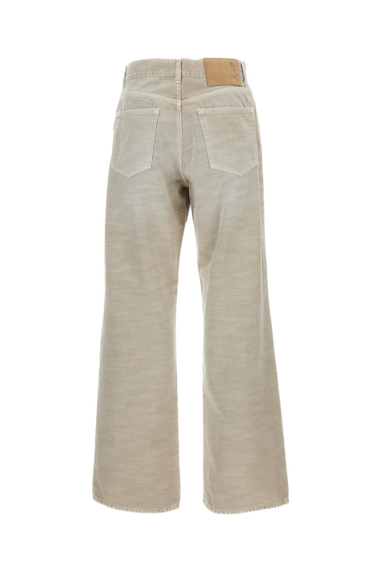 Haikure Mid-To-Low Rise Cotton Trousers With Straight Wide-Leg Silhouette