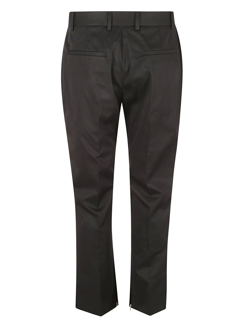 Off-White Tailored Black Trousers With Smooth Finish