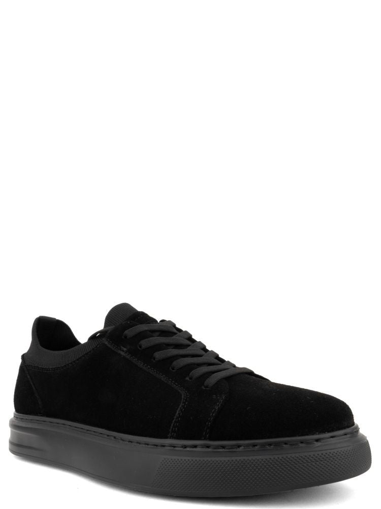 Sergio Moretti Black Leisure Low-Top Suede Sneakers