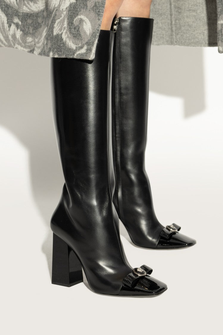 Versace Gianni Ribbon Heeled Boots