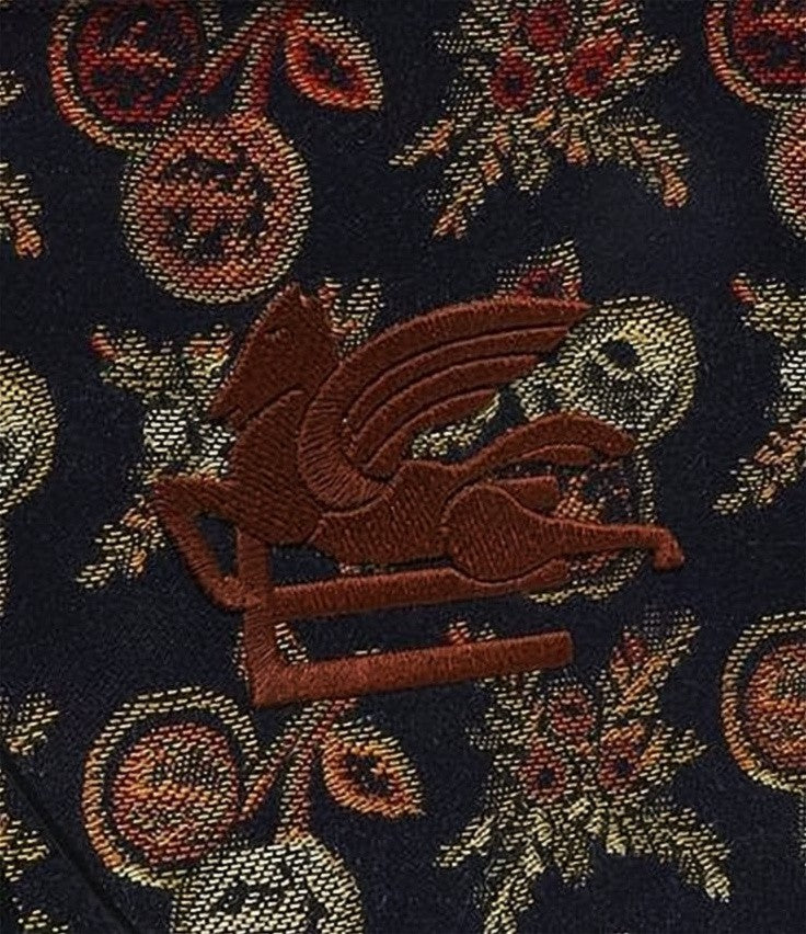 Etro Intricately Patterned Black Clutch
