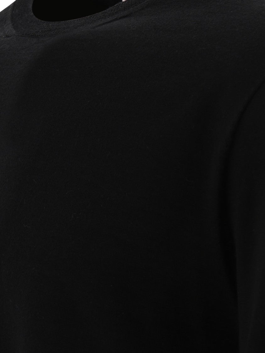 Lardini Wool-Blend Sweater With Ribbed Detailing And Classic Crew Neck