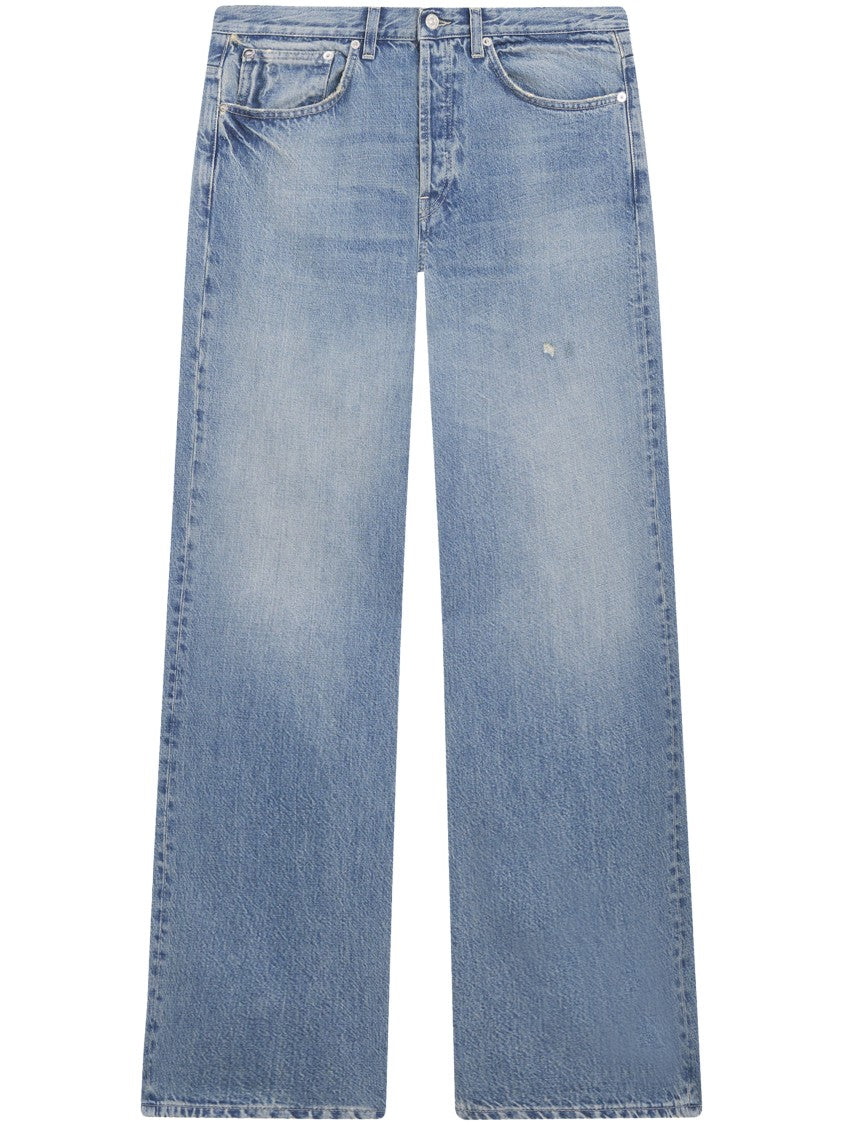 Dondup Wide-Leg Denim Pants With Classic Five-Pocket Design