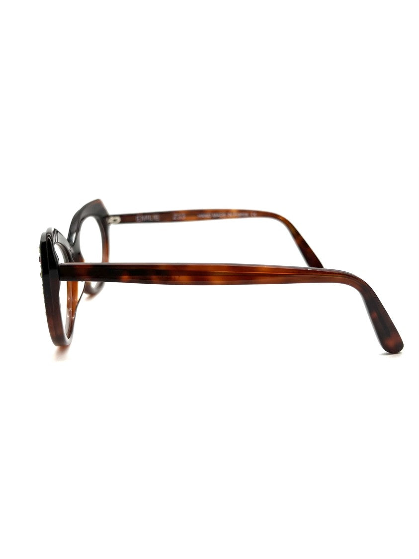 Francis Klein Cat-Eye Optical Frames With Colorful Embellishments