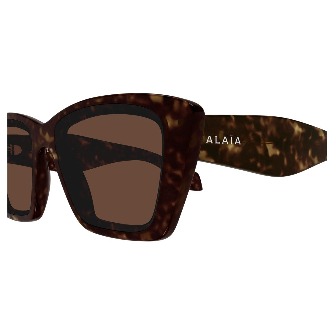Azzedine Alaïa Oversized Square Sunglasses With Tortoiseshell Frame And Logo Accents