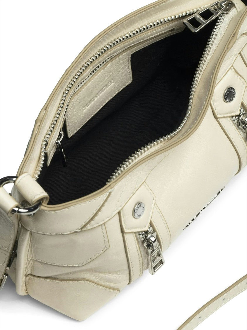 Zadig & Voltaire Ivory Sunny Mood Vintage Patent Shoulder Bag