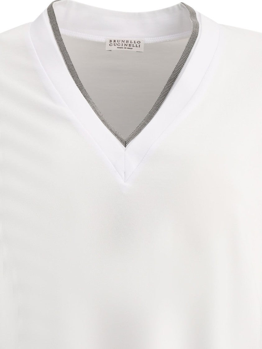 Brunello Cucinelli Relaxed Fit V-Neck T-Shirt