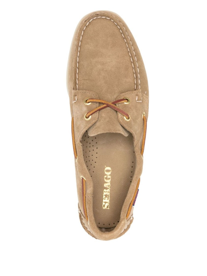 Sebago Suede Boat Shoes With Lace-Up Detailing