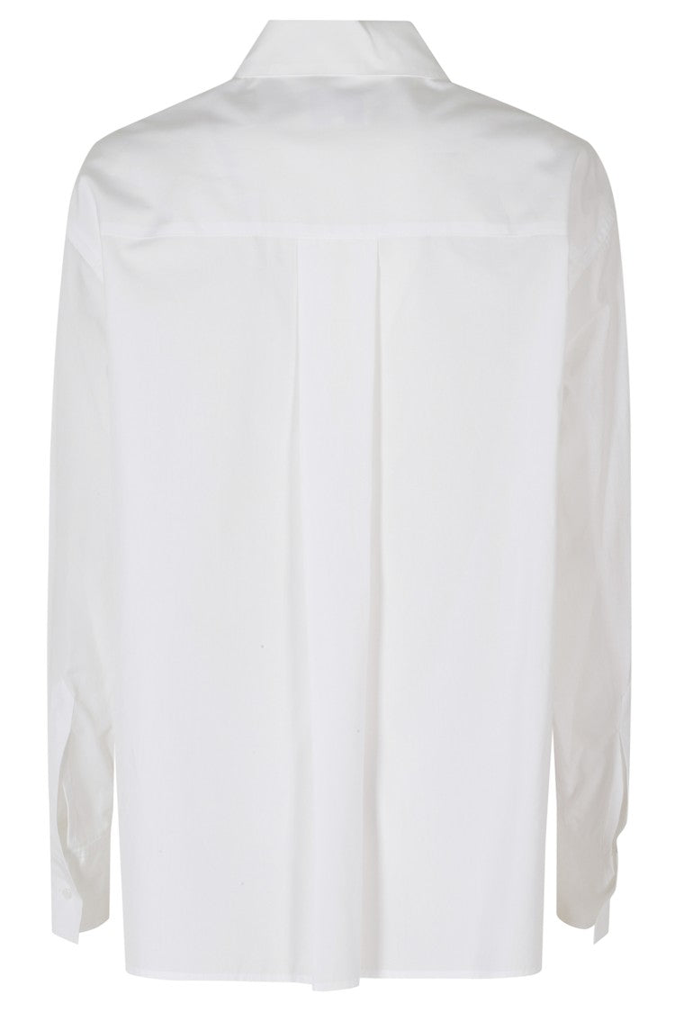 Loulou De Saison White Colin Oversized Cotton Polo Shirt