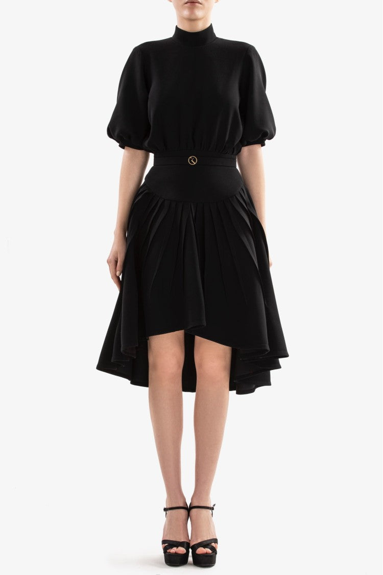 Saiid Kobeisy Jet Black Lace Mini Dress