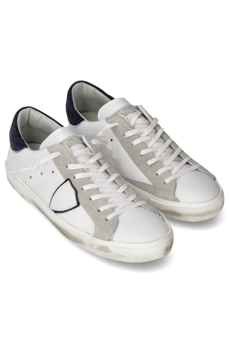 Philippe Model Paris Low Sneakers With Blue Heel Tab