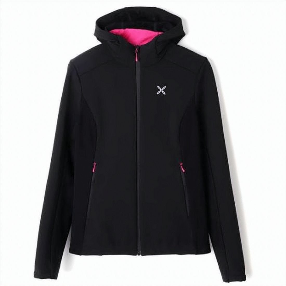 Montura Fitted Black Jacket With Hood And Reflective Accents