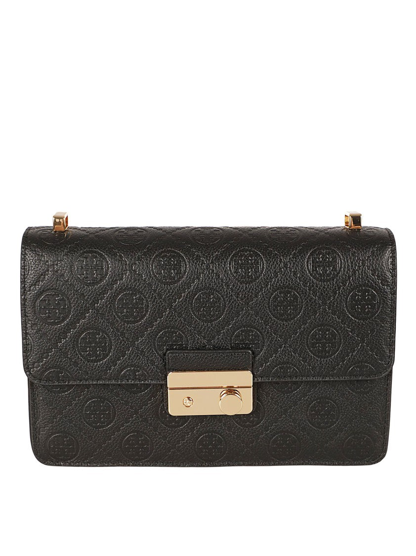 Tory Burch Quilted Black Cow Leather Handbag