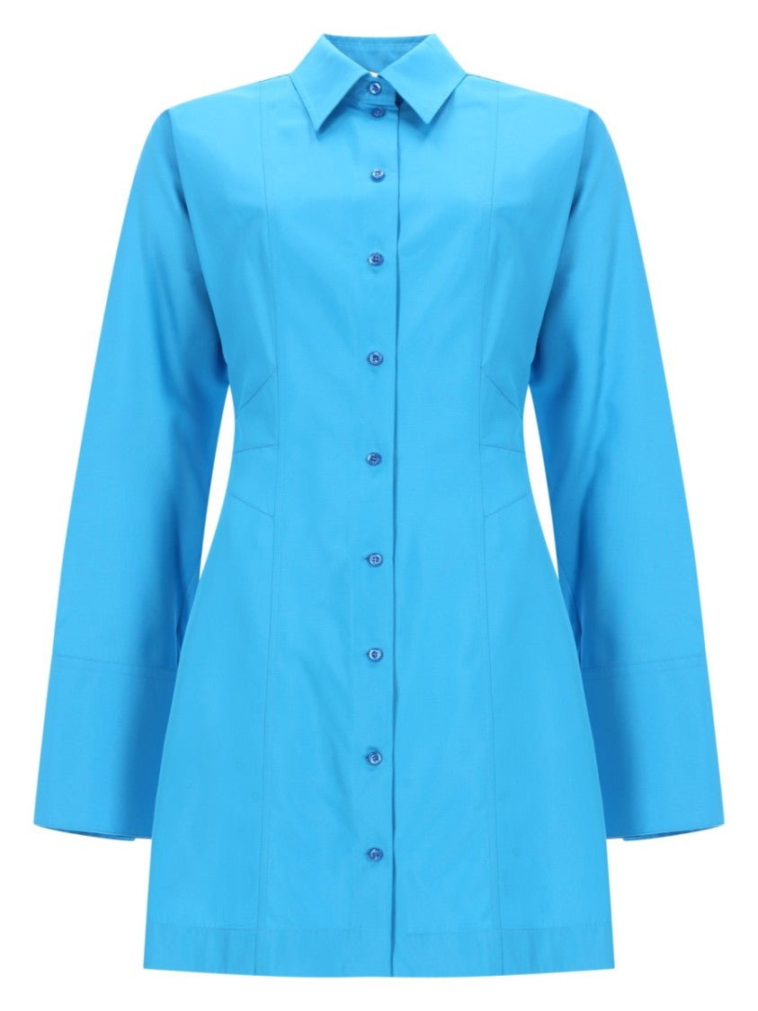 Fendi Structured Tailored Mini Dress With Classic Collar