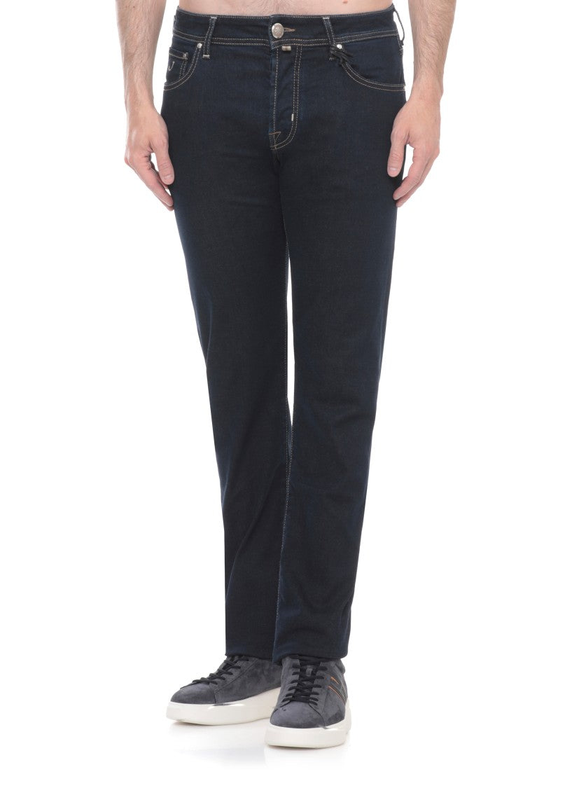 Jacob Cohen Blue Nick Slim Cotton Jeans