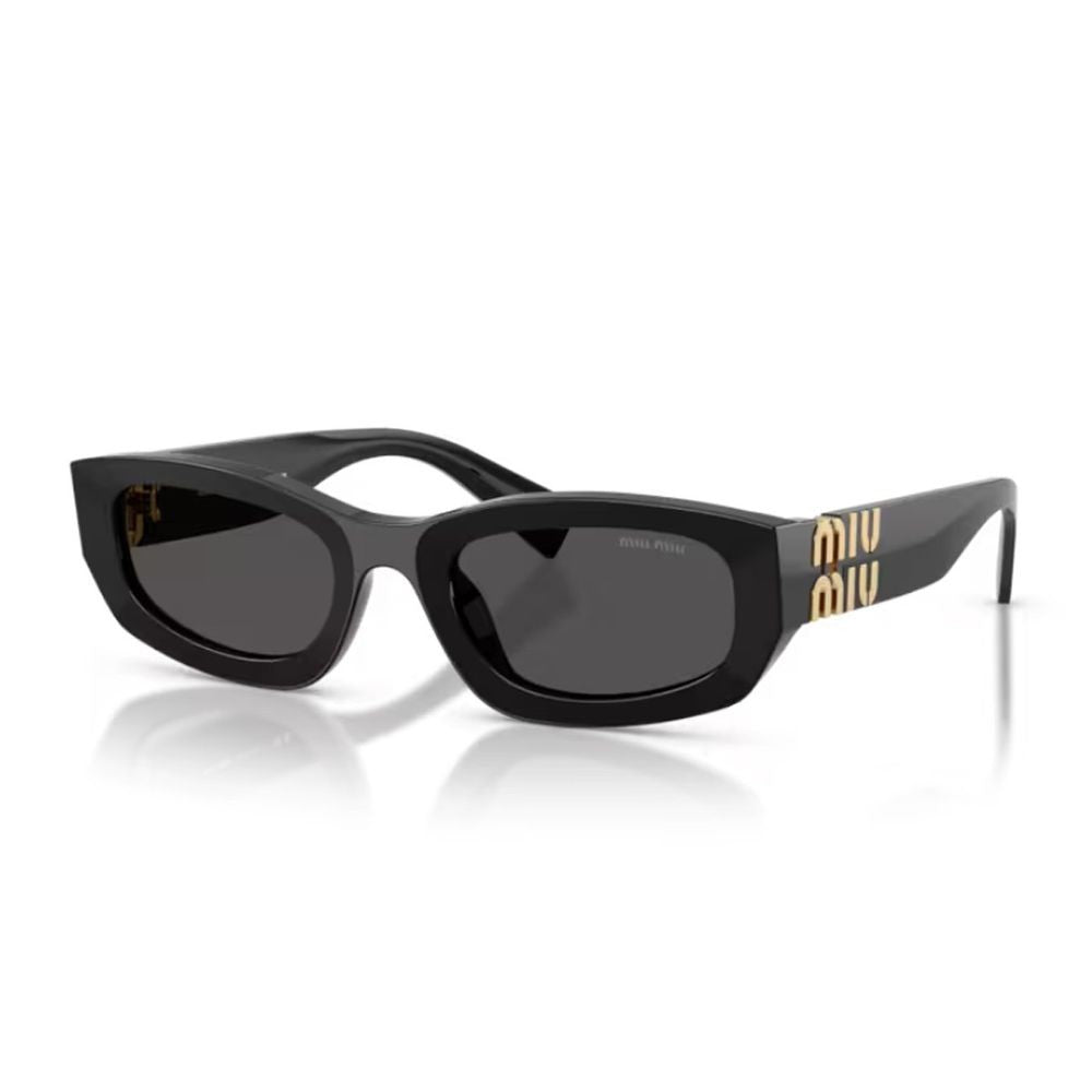 Miu Miu 0Mu B04s Miu Glimpse Rectangular Matte Black Acetate Sunglasses
