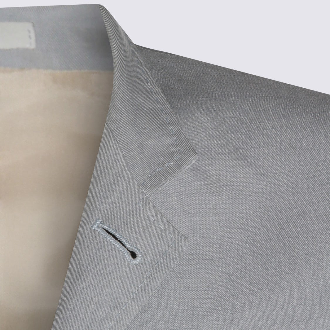 Eleventy Tailored Light Grey Jacket With Notched Lapel