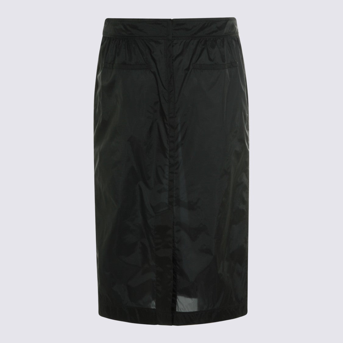 Saint Laurent Straight Black Skirt With High Waist And Minimalistic Design