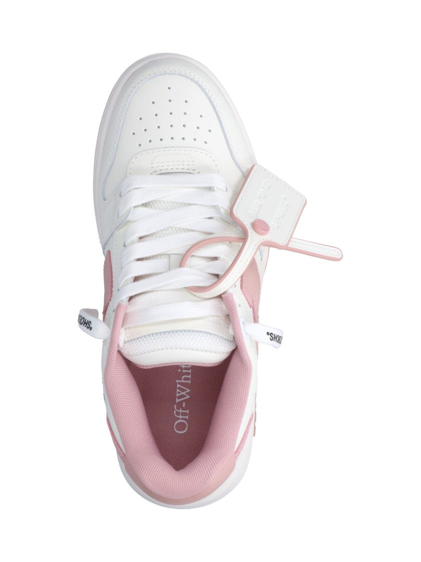 Off-White Rounded Toe Lace-Up Sneakers With Iconic Off-White Details