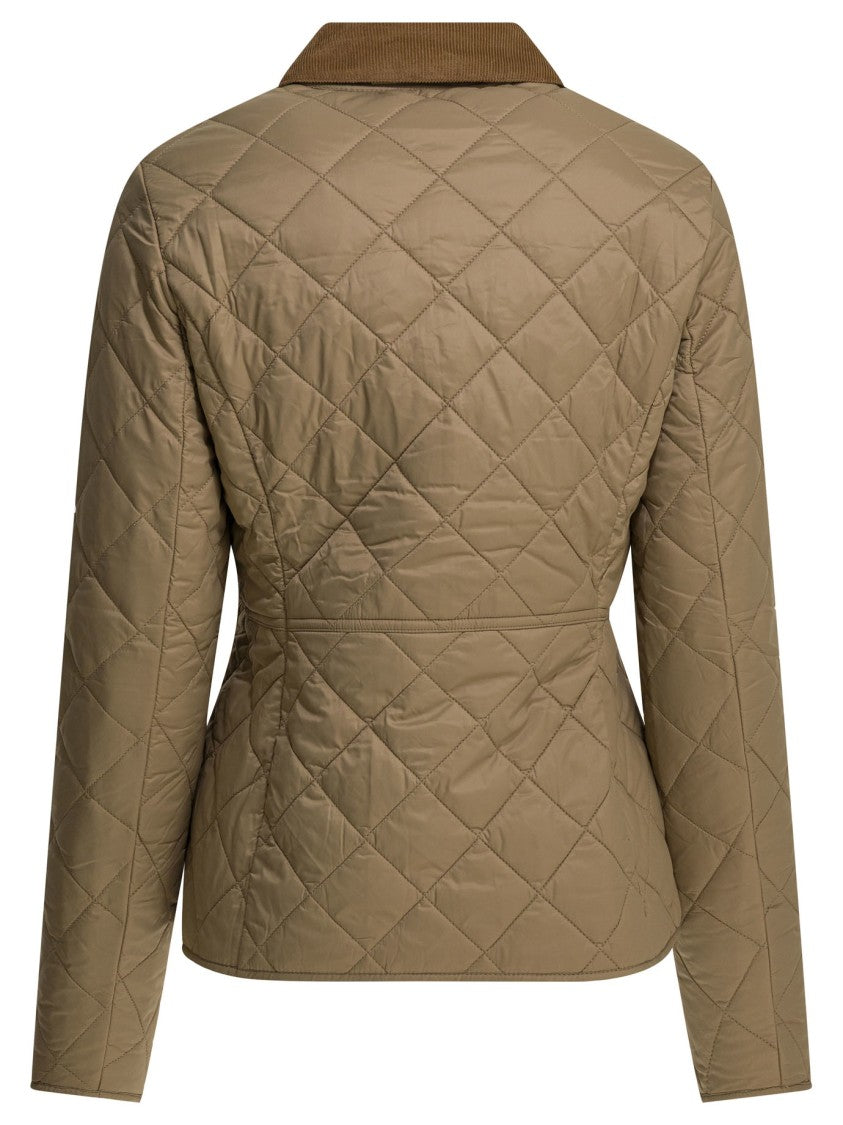 Barbour Quilted Lightweight Jacket With Corduroy Collar