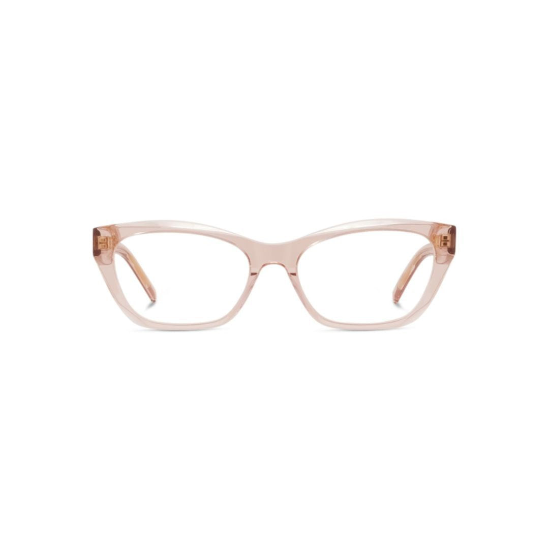 Givenchy Gv50080i Translucent Soft Pink Cat-Eye Eyewear With Structured Temples
