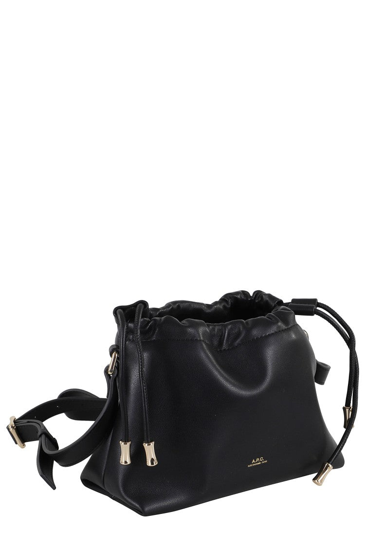 A.P.C. Black Sac Ninon Mini Drawstring Polyurethane Mini Bag