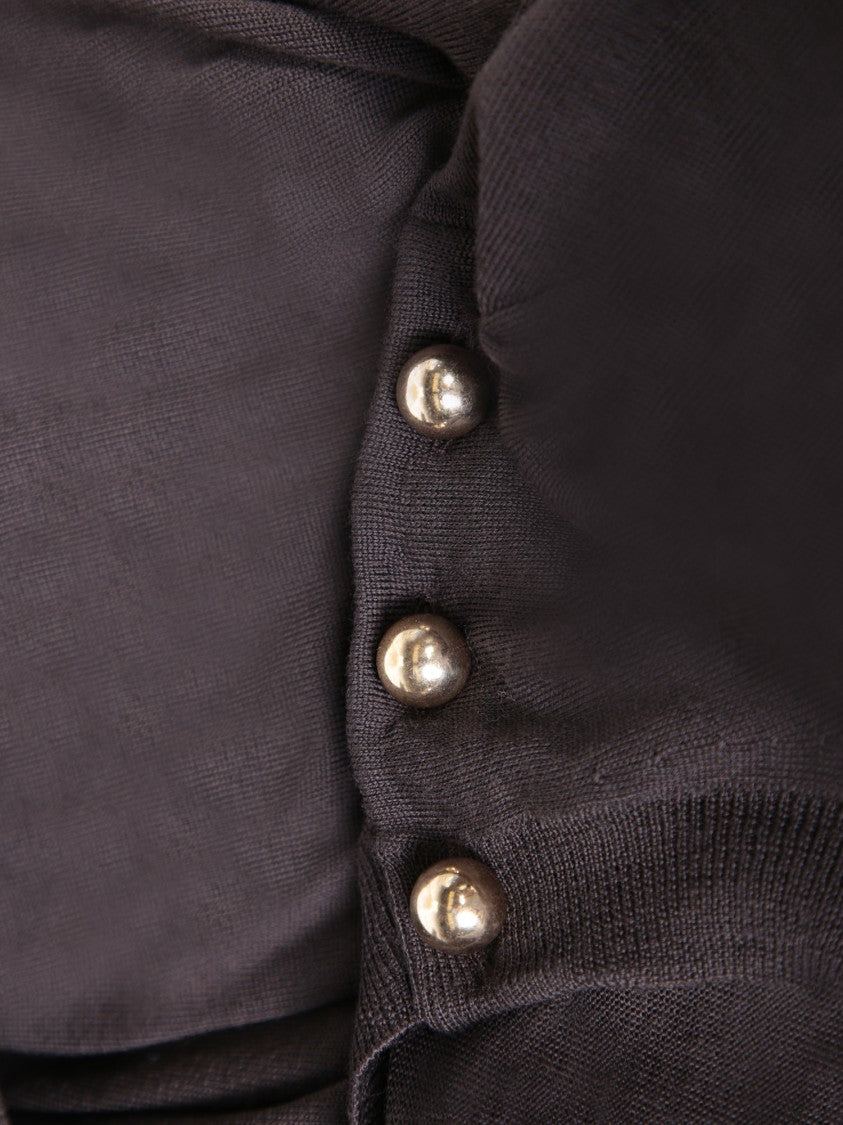 Stella Mccartney Brown Knit Sweater With Buttons