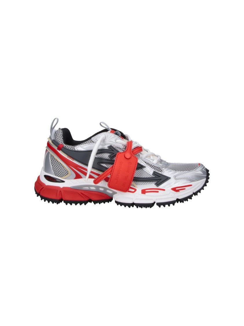 Off-White Silver Be Right Back Fabric Sneakers