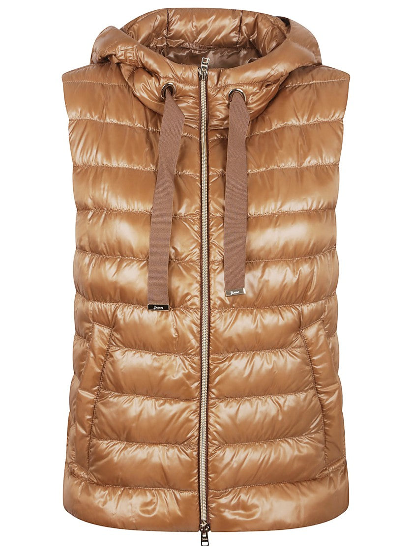 Herno Sleeveless Down Jacket With High Collar