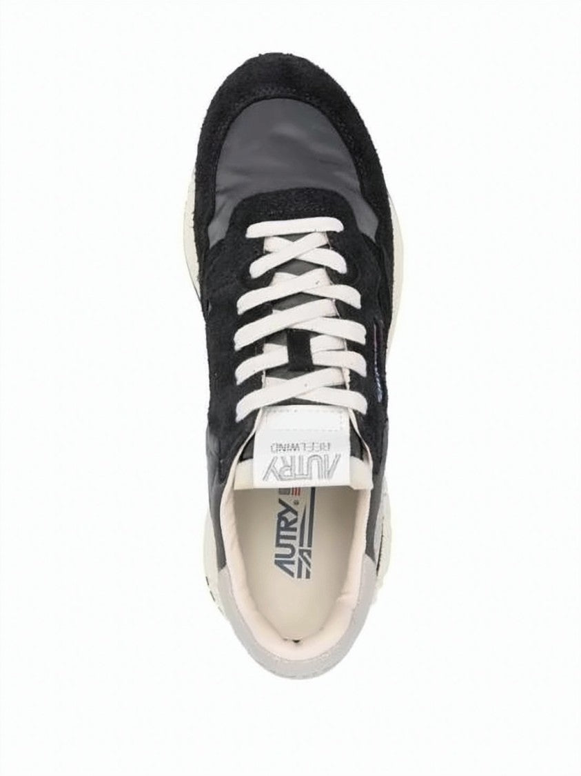 Autry Layered Low-Top Sneakers In Suede And Nylon
