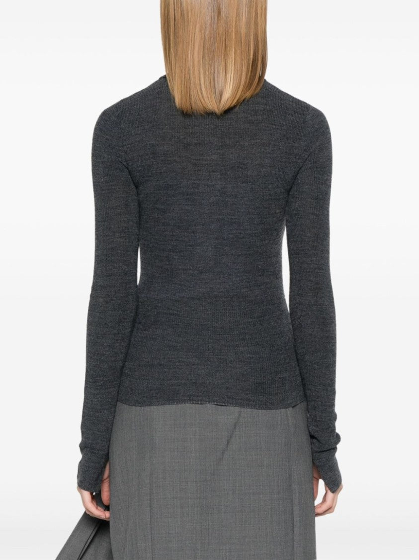 Ganni Fine Merino Jacquard Polo