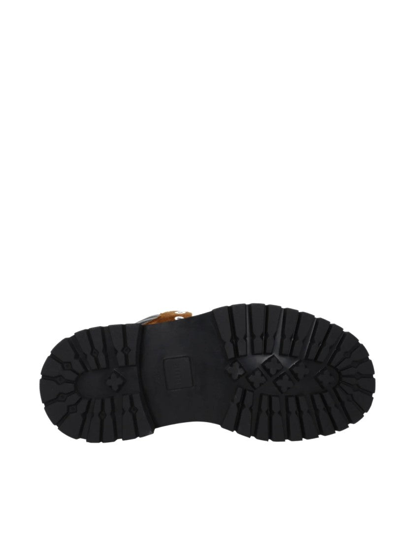 Ami Paris Lace-Up Suede Ankle Boots