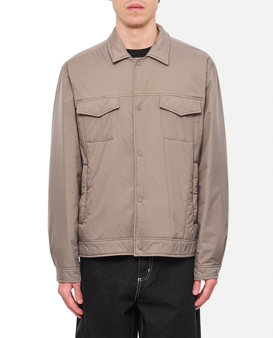 Herno Versatile Gray Jacket With Button Closure