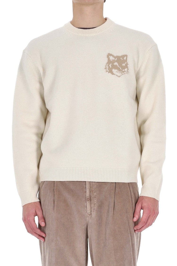 Maison Kitsuné Merino Wool Crewneck Sweater