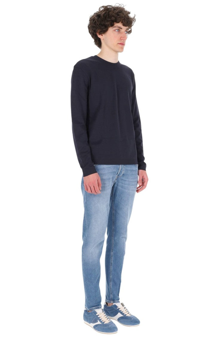 Herno Blue Pure Cotton Long-Sleeve T-Shirt