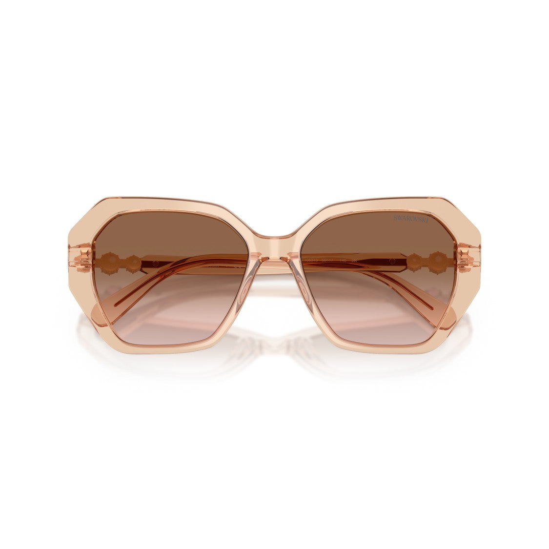 Swarovski 0Sk6017 Oversized Geometric Frame Sunglasses With Crystal Embellishments