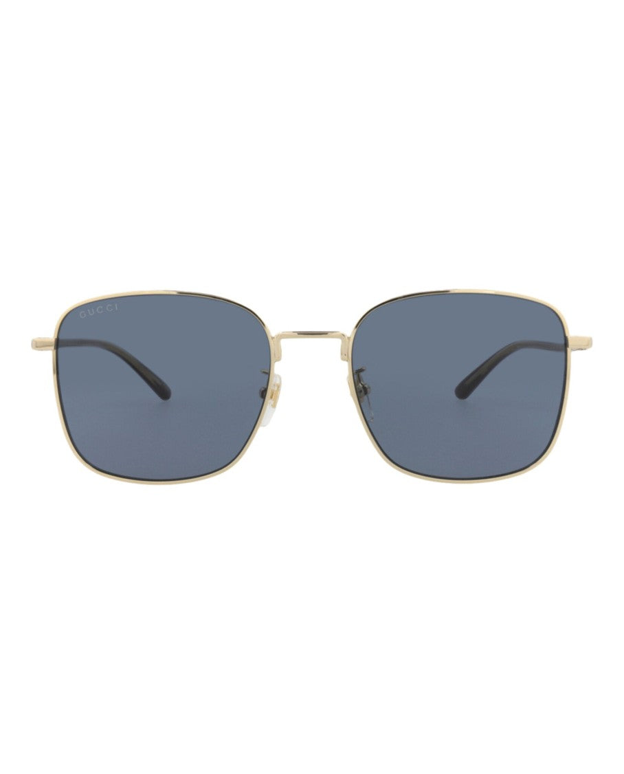 Gucci Square-Frame Metal Sunglasses
