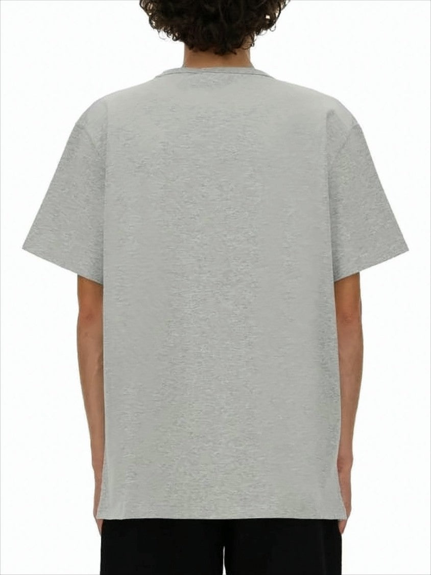 Alexander Mcqueen Short-Sleeved Cotton T-Shirt With Bold Logo Detail