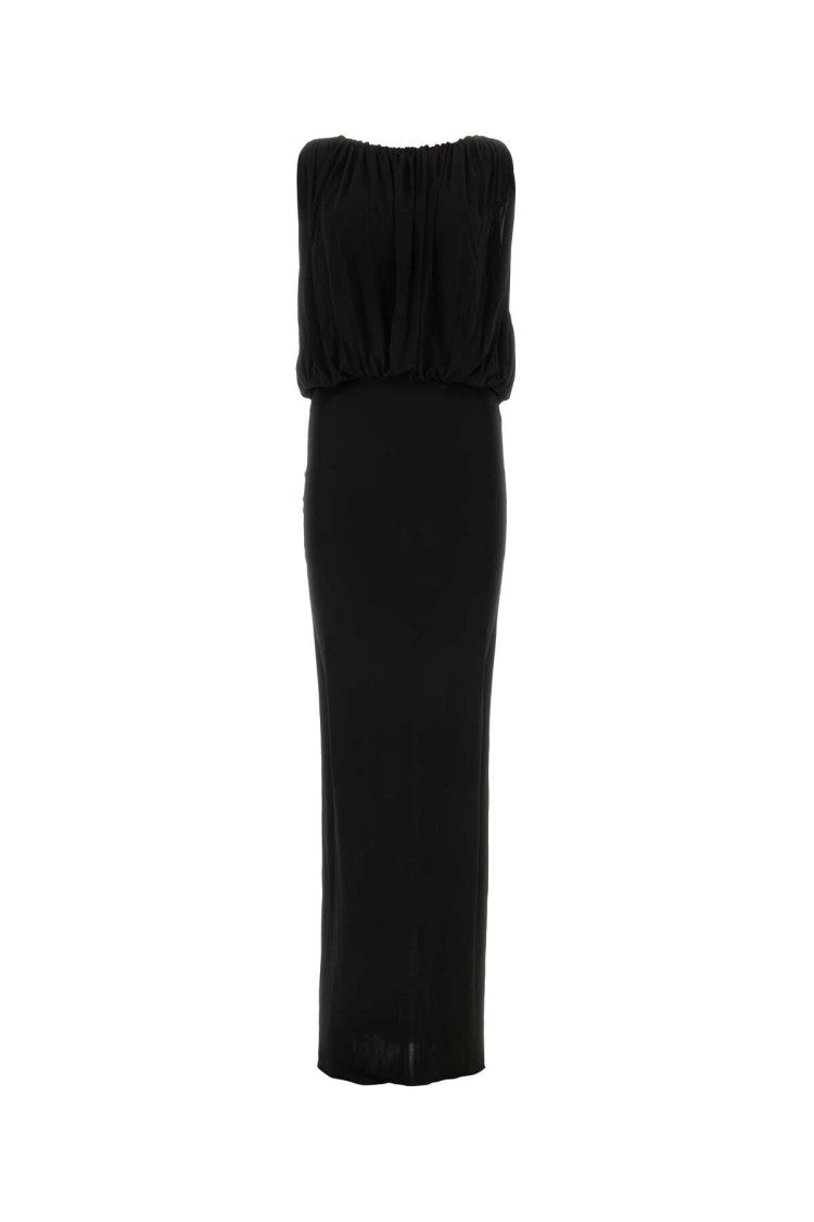 Saint Laurent Black Jersey Long Dress
