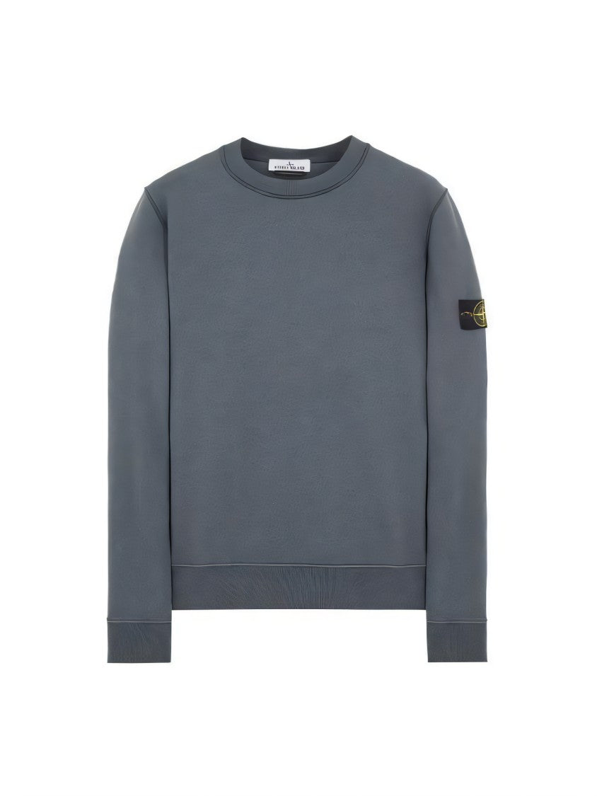 Stone Island Logo Patch Crew Neck Sweatshirt