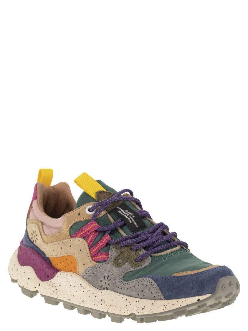 Flower Mountain Yamano 3 - Sneakers In Suede And Technical Fabric
