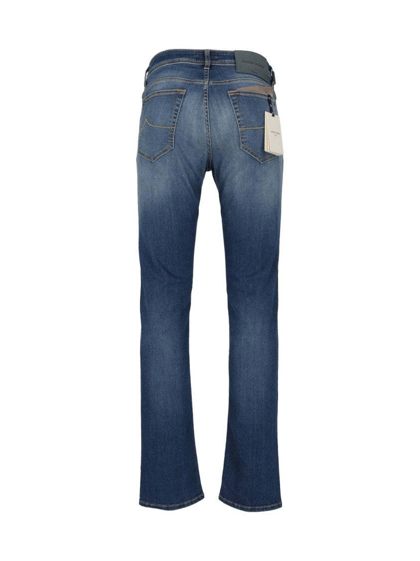 Jacob Cohen Classic Five-Pocket Slim Fit Jeans With Tapered Leg