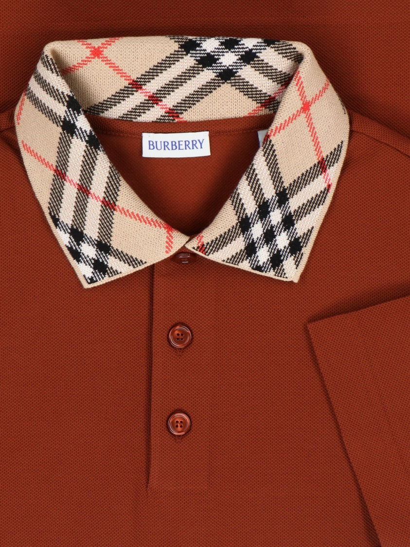 Burberry 'Check' Polo – Brown