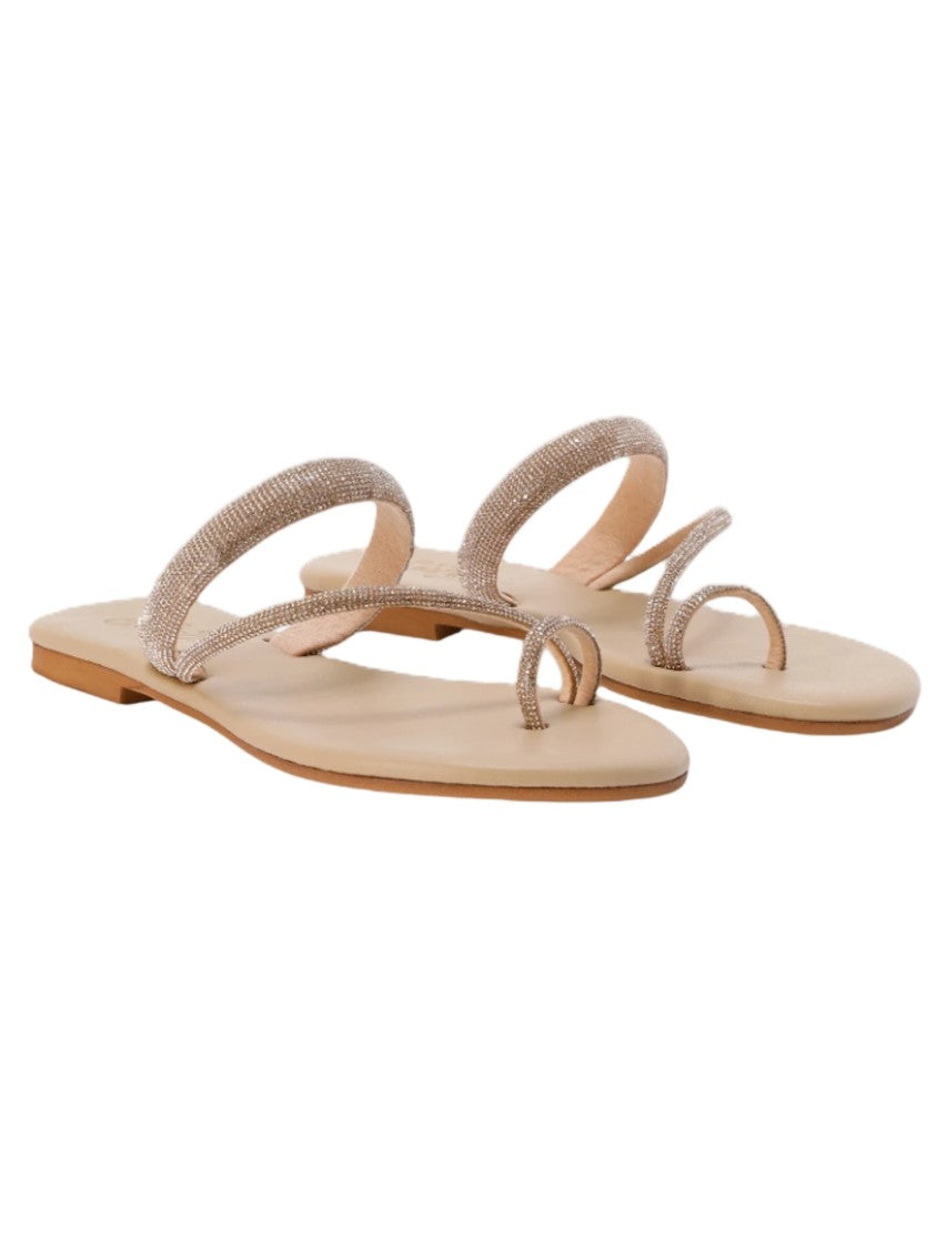 Mc2 Saint Barth Cora Ring Sandals With Sparkling Rhinestones