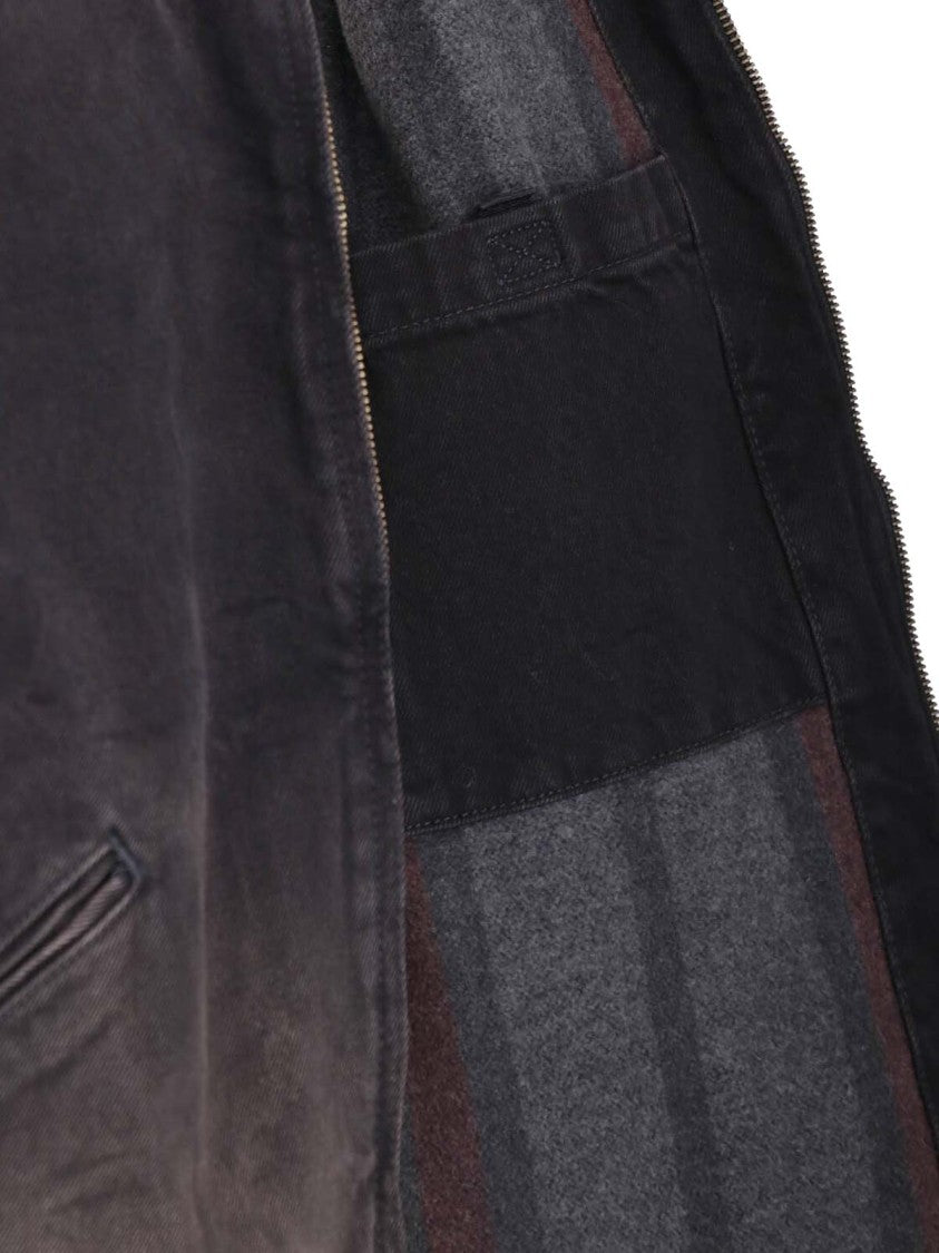 Carhartt Wip Black Og Detroit Worn-Effect Cotton Jacket