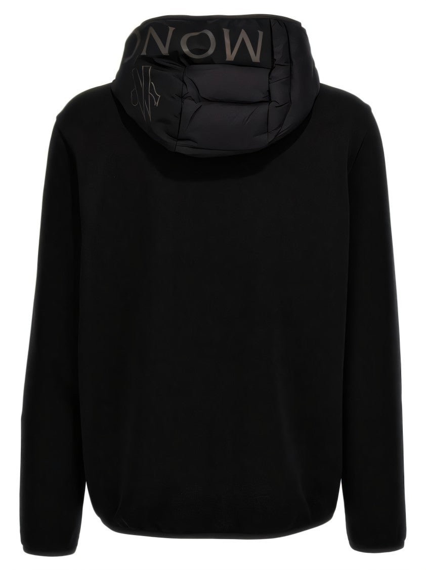 Moncler Quilted Front Hooded Jacket With Padded Hood