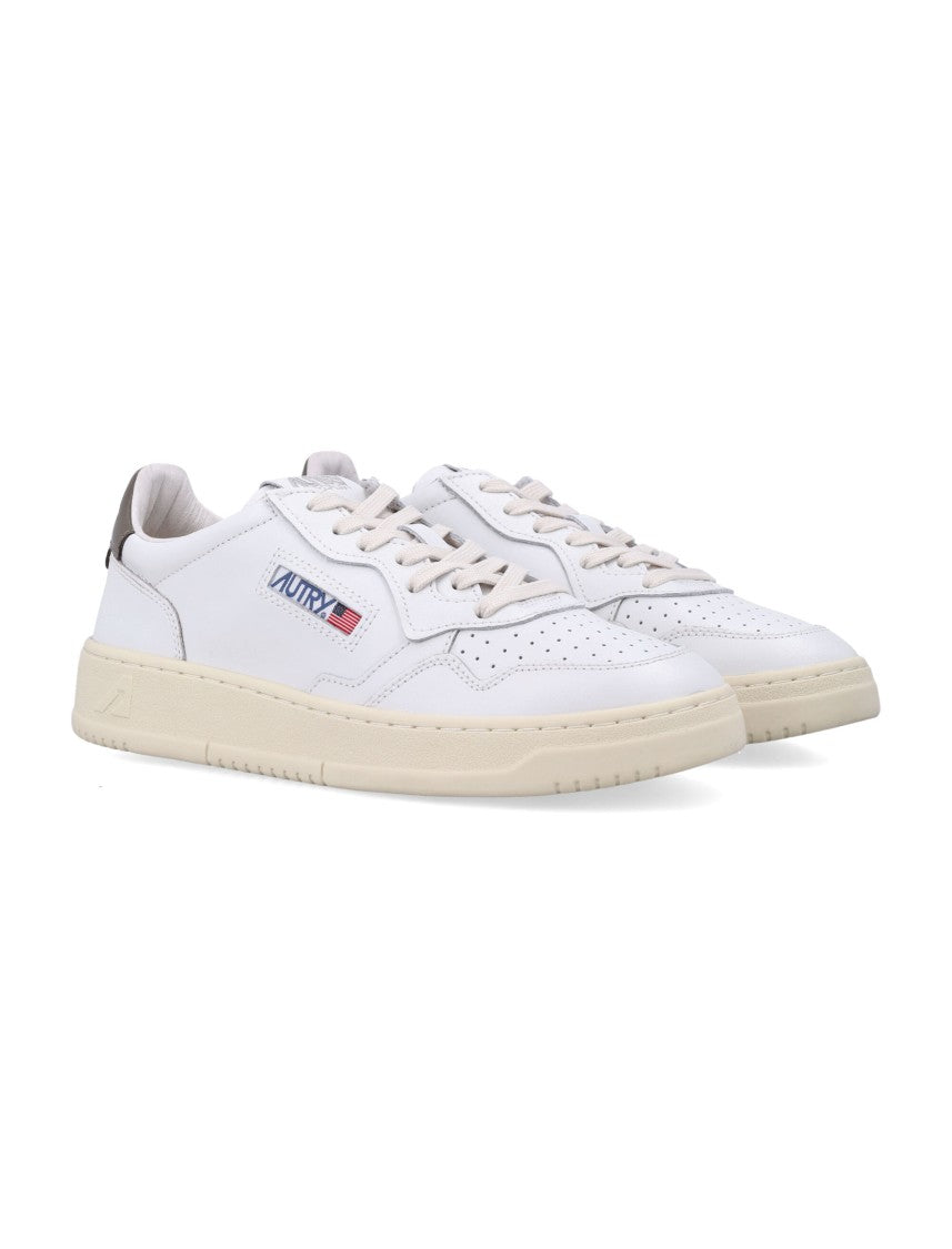 Autry Vintage-Inspired Low-Top Sneakers With Perforated Detailing